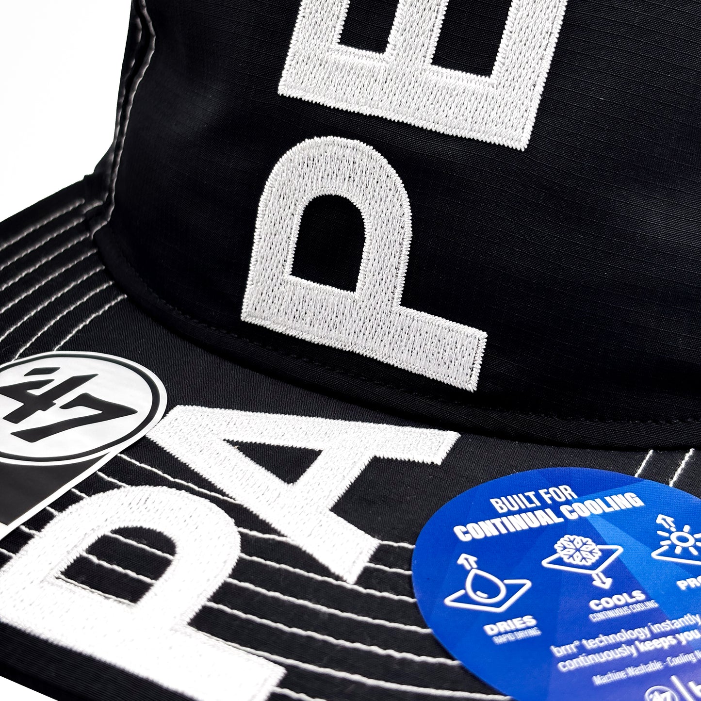  vertical logo black camp cap '47 brand