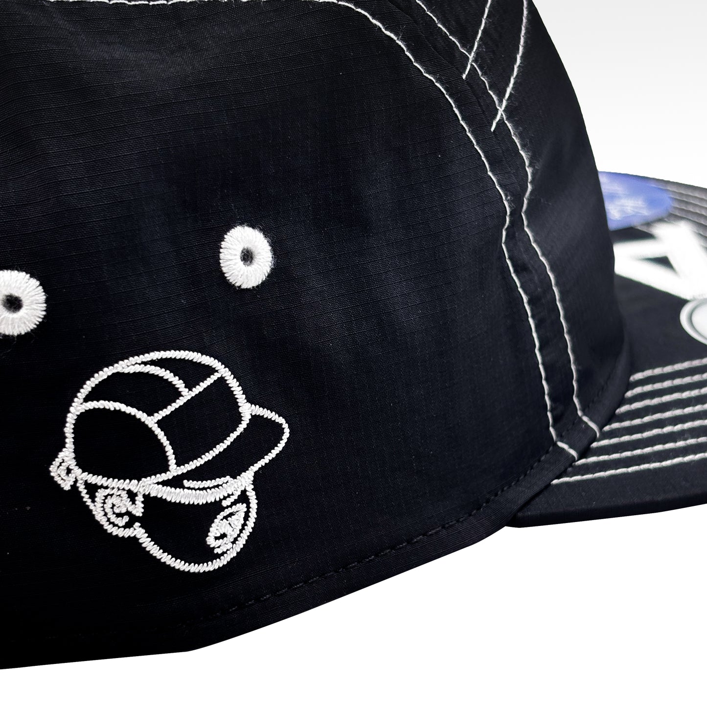  vertical logo black camp cap '47 brand