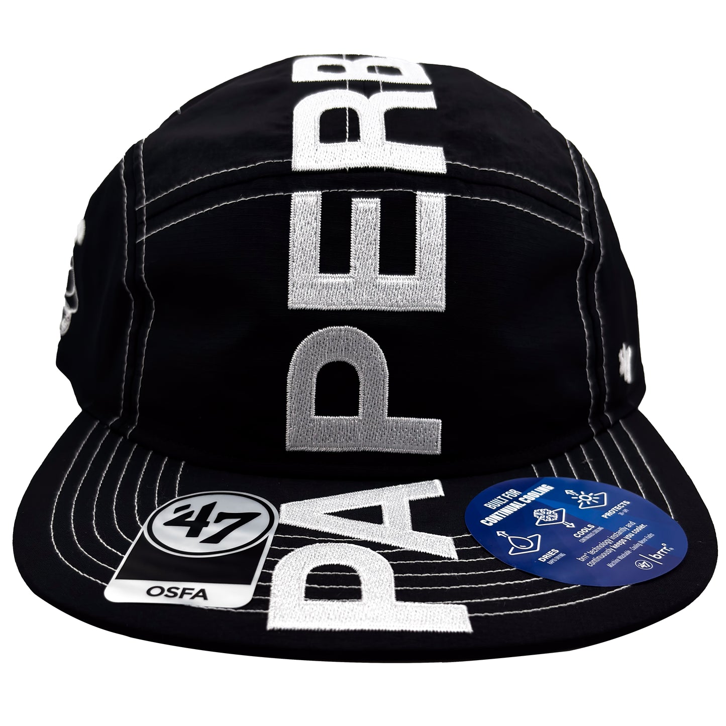  vertical logo black camp cap '47 brand