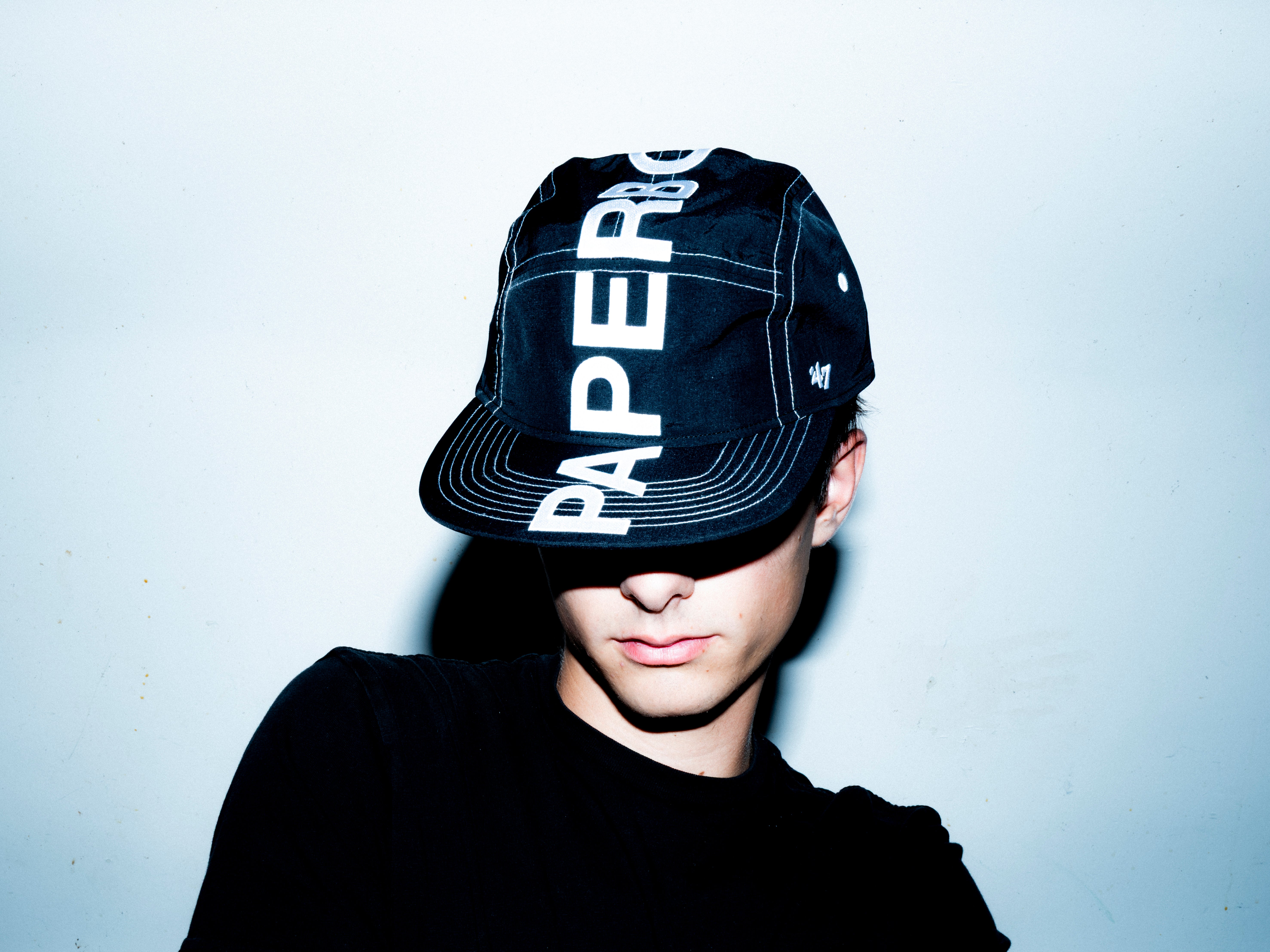  vertical logo black camp cap '47 brand